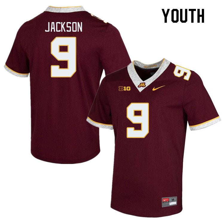 Youth #9 Daniel Jackson Minnesota Golden Gophers College Football Jerseys Stitched-Maroon - Click Image to Close